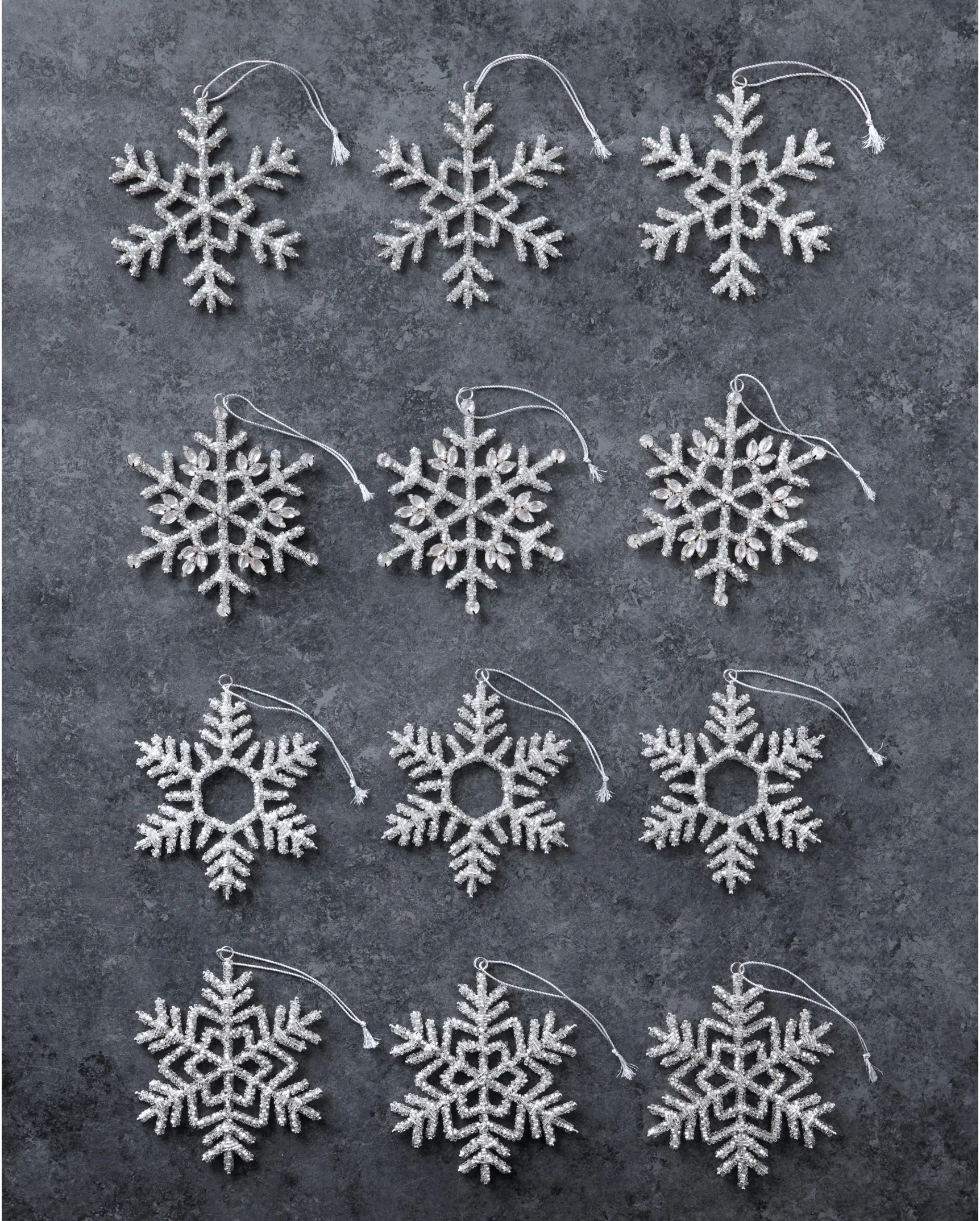 Beaded snowflake ornament deals