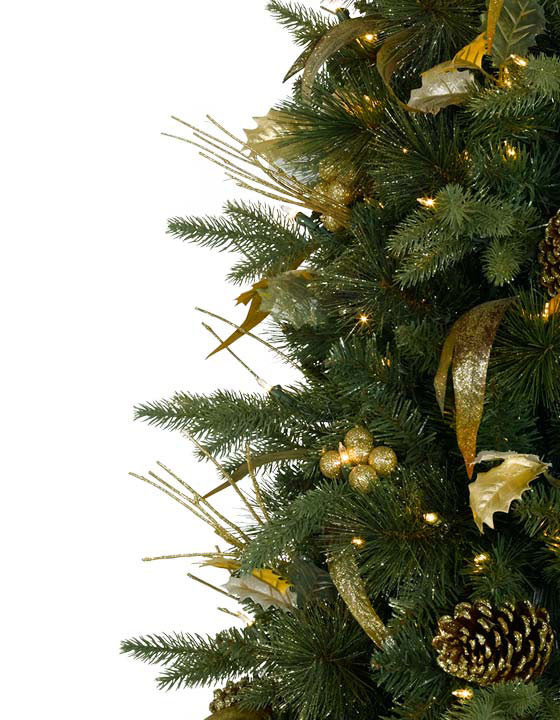 Coloma Golden Pine Potted Artificial Christmas Trees | Balsam Hill