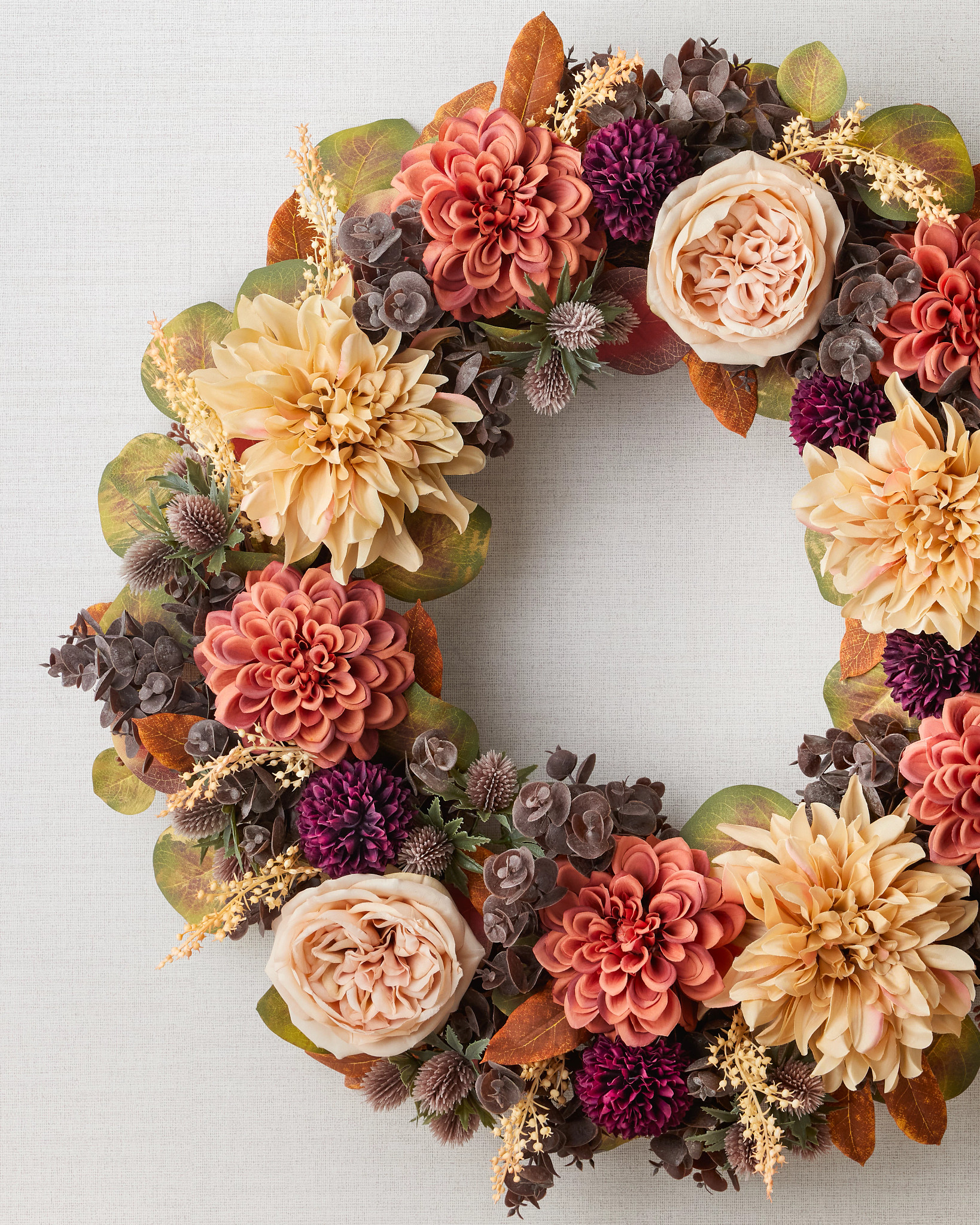 Sunset Harvest Blooms Wreath