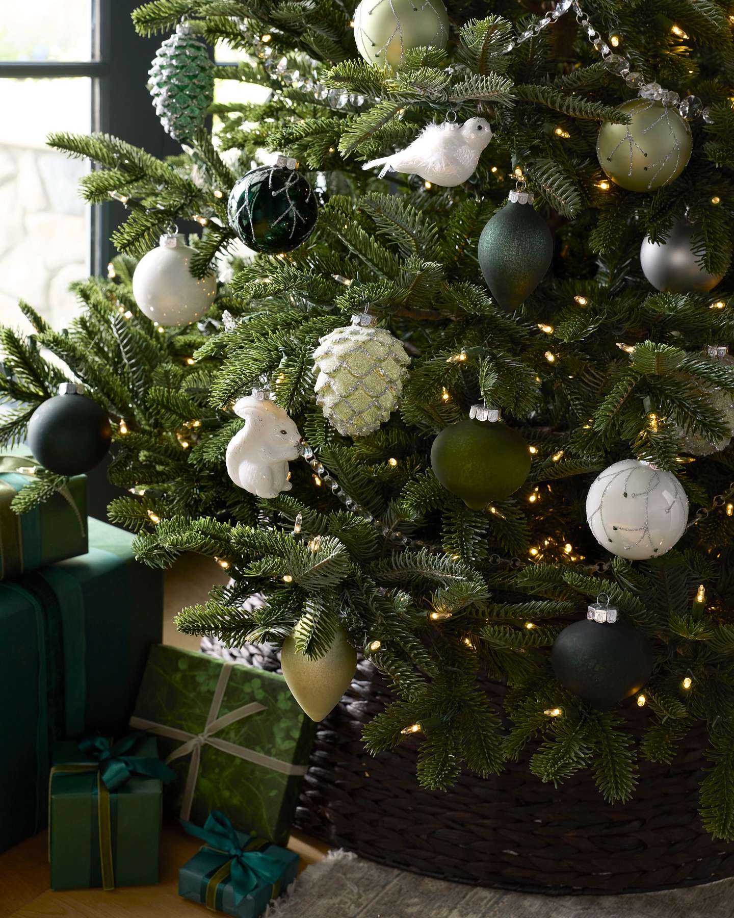 Set de boules de Noël en verre Forêt enchantée