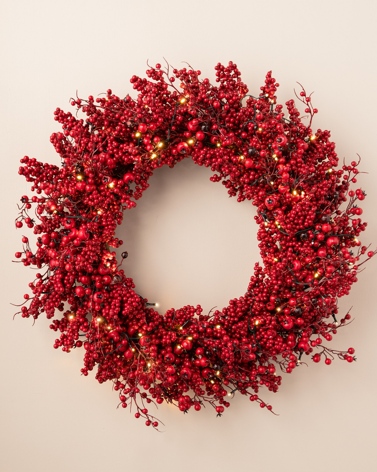 Festive Red Berry Foliage Holiday Wreath Balsam Hill