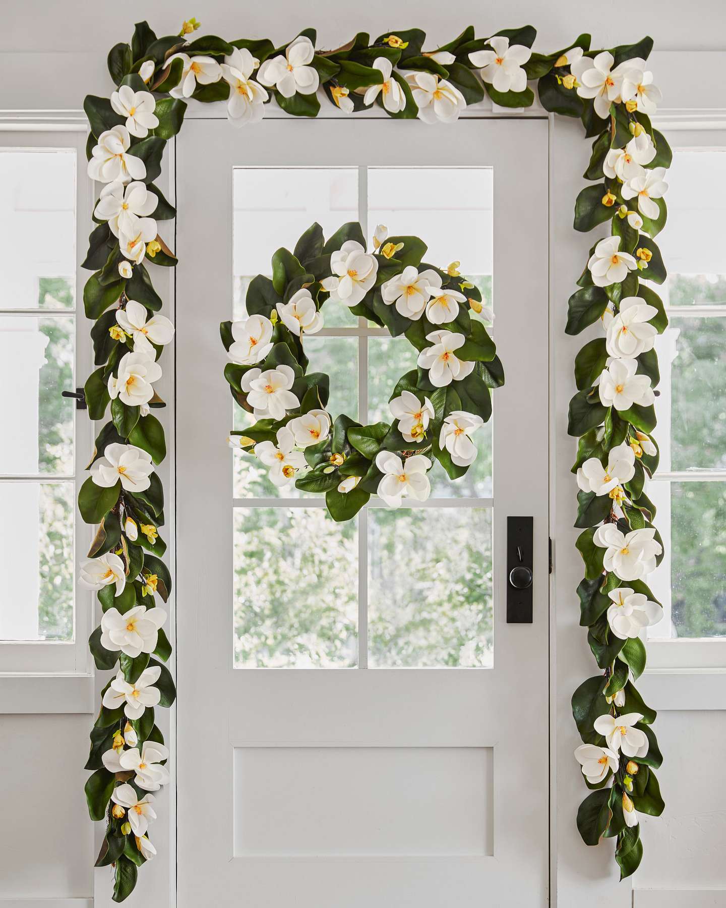 Balsam Hill Spring Magnolia Foliage in a Bright Home Interior