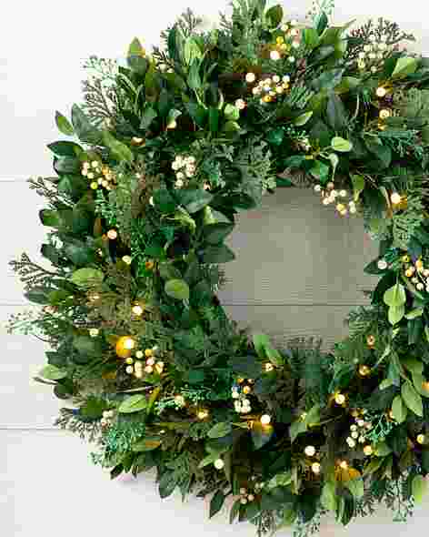 White Berry Cypress Wreath by Balsam Hill SSCR