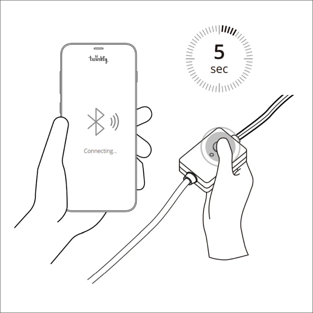 Illustration of person’s hands holding phone and controller with wires