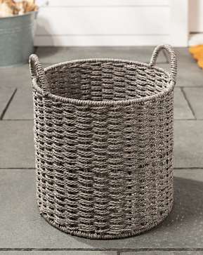 Outdoor Gray Woven Basket Outdoor Gray Woven Basket