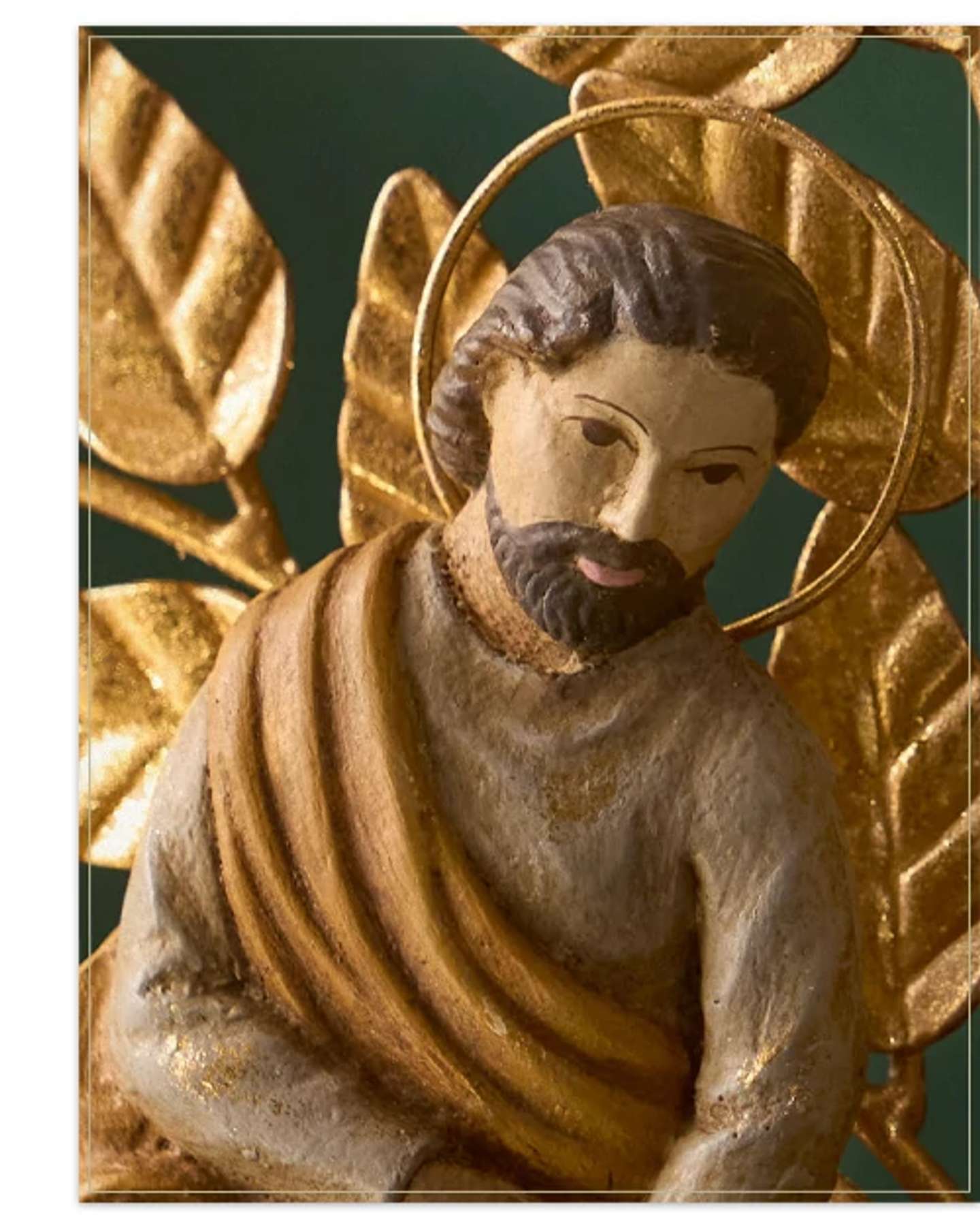 Gold Leaf Tabletop Nativity Scene