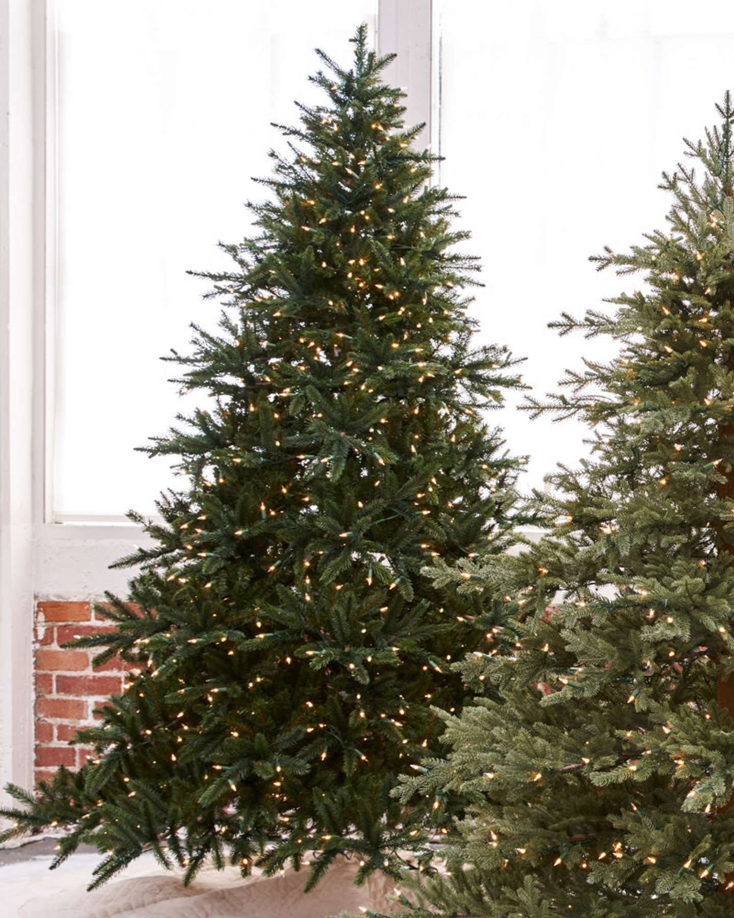Balsam Hill California Baby Redwood Artificial Christmas Tree Lifestyle Display Closeup