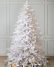 White artificial Christmas tree