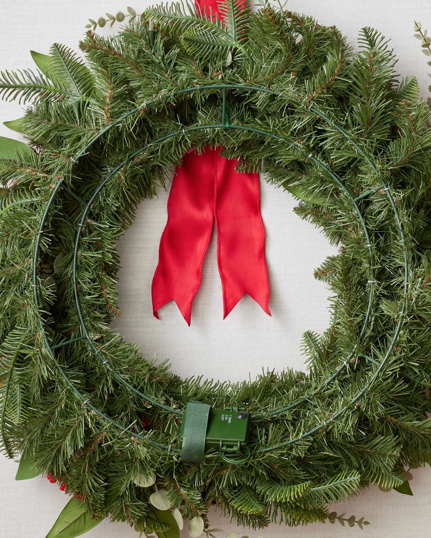 Balsam Hill 26-inch Citrus Spice Wreath LED Closeup Angle 2