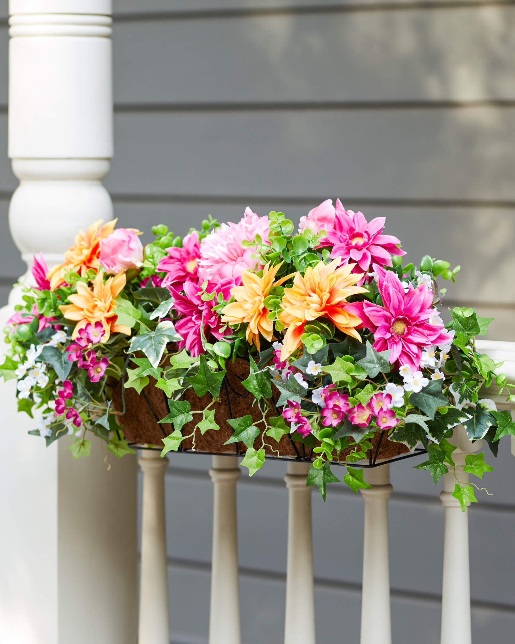Outdoor Radiant Peony Artificial Spring Window Box | Balsam Hill