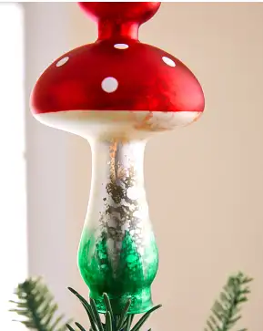 Mini Red Woodland Mushroom Tree Topper Mini Red Woodland Mushroom Tree Topper