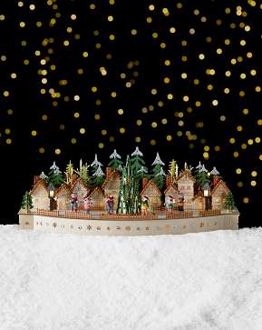 Balsam Hill Animated Christmas Skating Village Featuring Crystals by Swarovski® Balsam Hill Animated Christmas Skating Village Featuring Crystals by Swarovski®