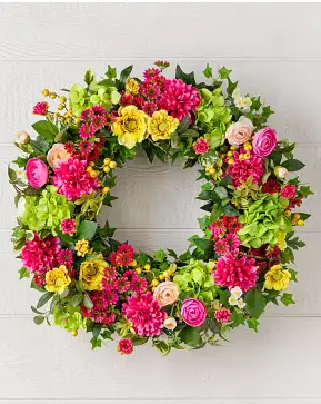 Outdoor Vivid Blooms Wreath Outdoor Vivid Blooms Wreath