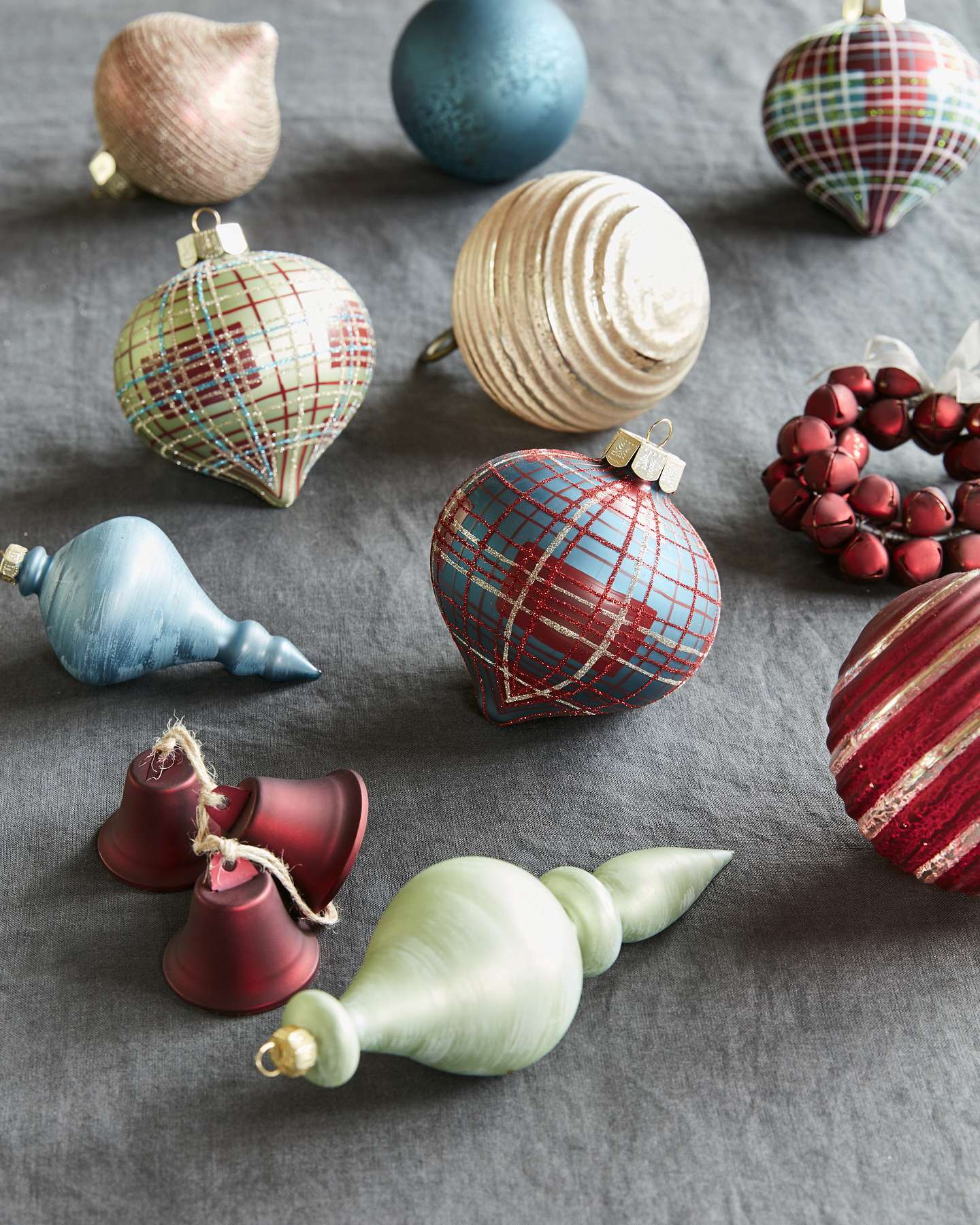 Balsam Hill Farmhouse Christmas Ornament Set with Classic Holiday Appeal
