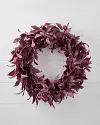 Burgundy Leaves Wreath Lifestyle 10 by Balsam Hill