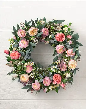 Outdoor Provence Rose Wreath Outdoor Provence Rose Wreath