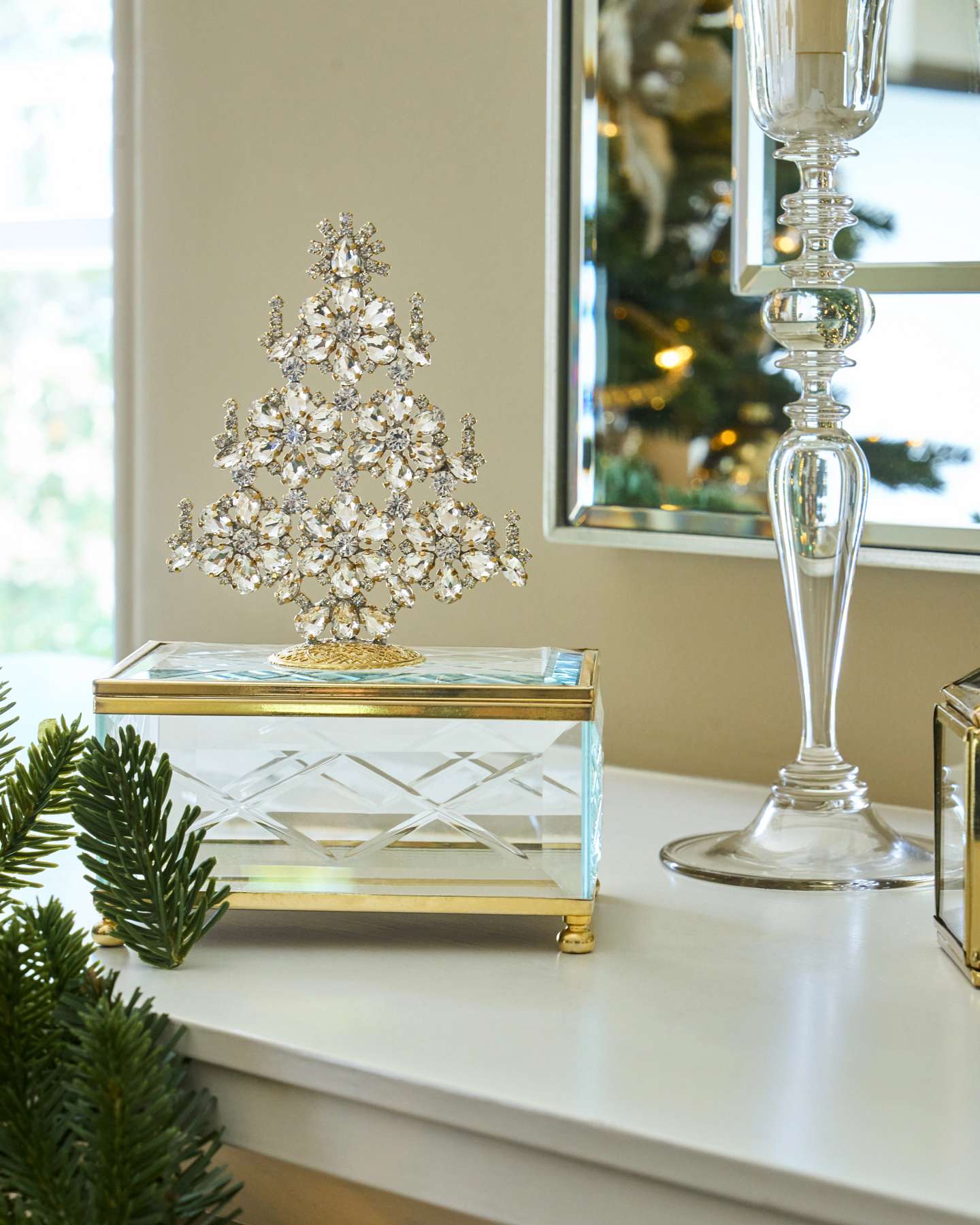 Small Crystal Tabletop Christmas Tree