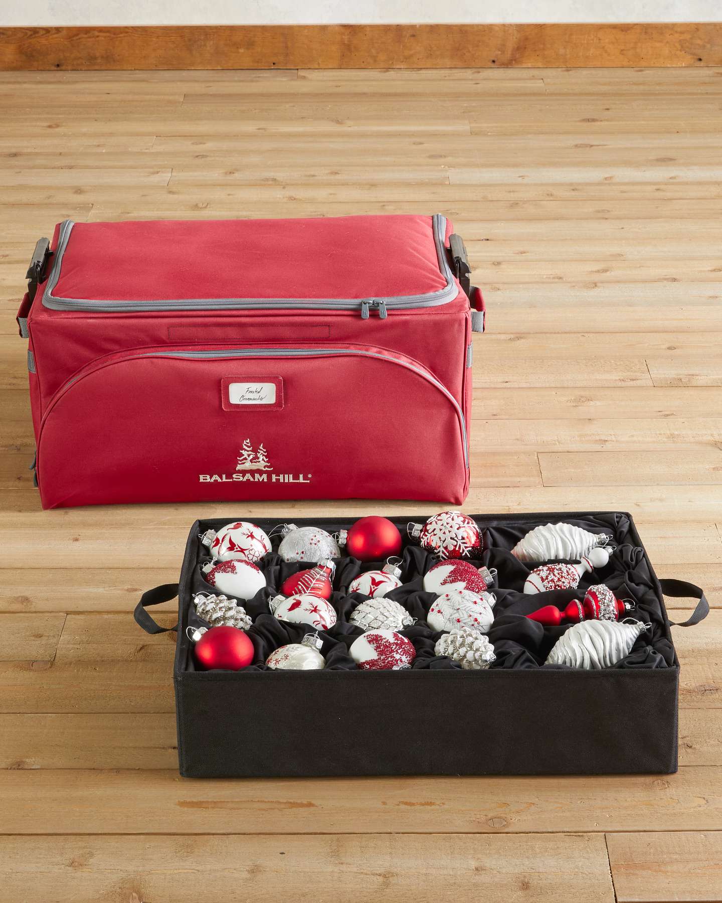 Balsam Hill Stack and Lock Ornament Storage Case with Divided Compartments