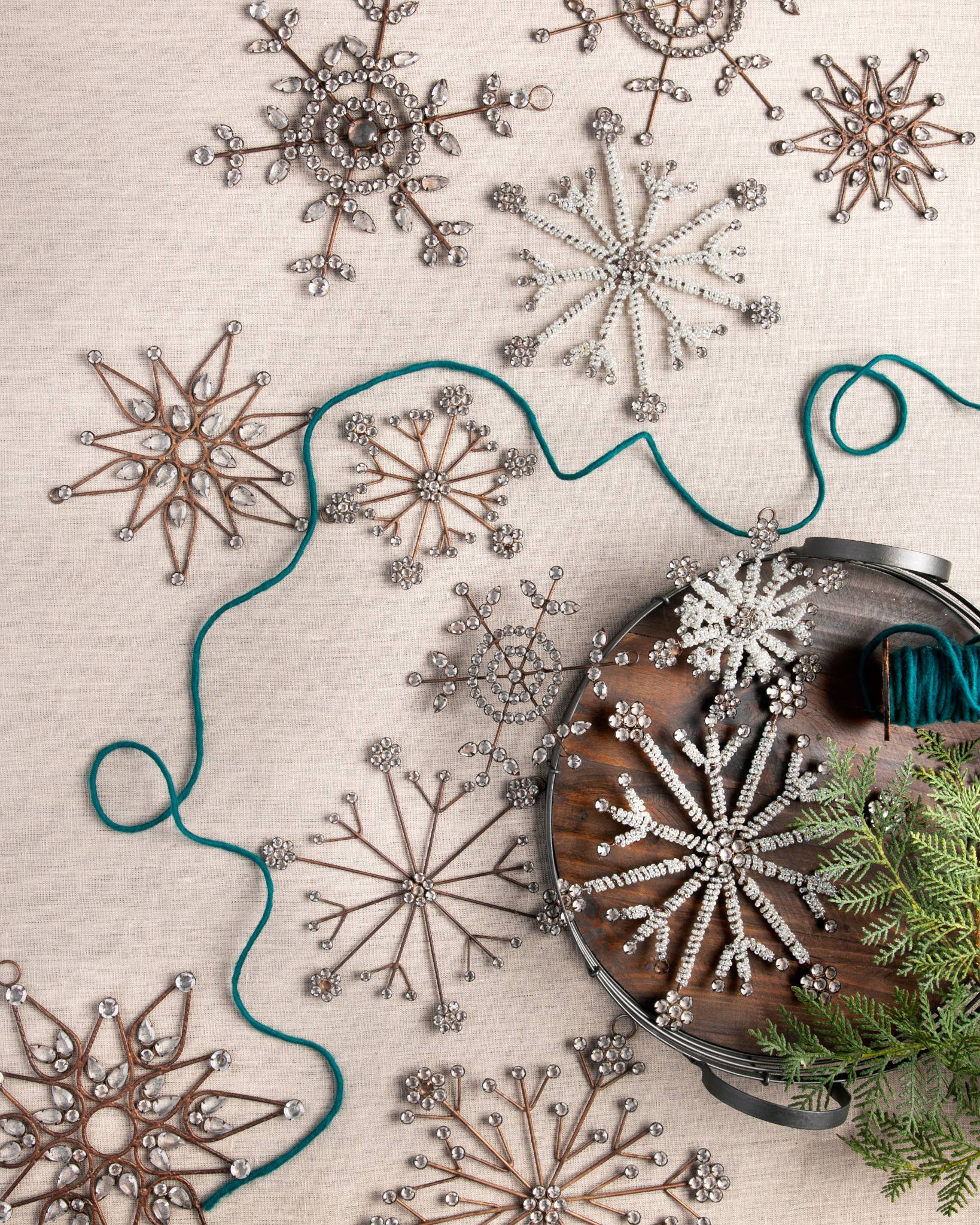 Antiqued Snowflake Ornament Set 12 Pieces Balsam Hill Antiqued Snowflake Ornament Set 12 Pieces Balsam Hill