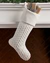 White Plush Braid Stocking by Balsam Hill SSC