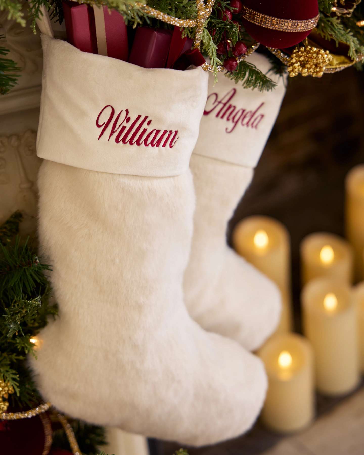 Ivory Lodge Faux Fur Stocking