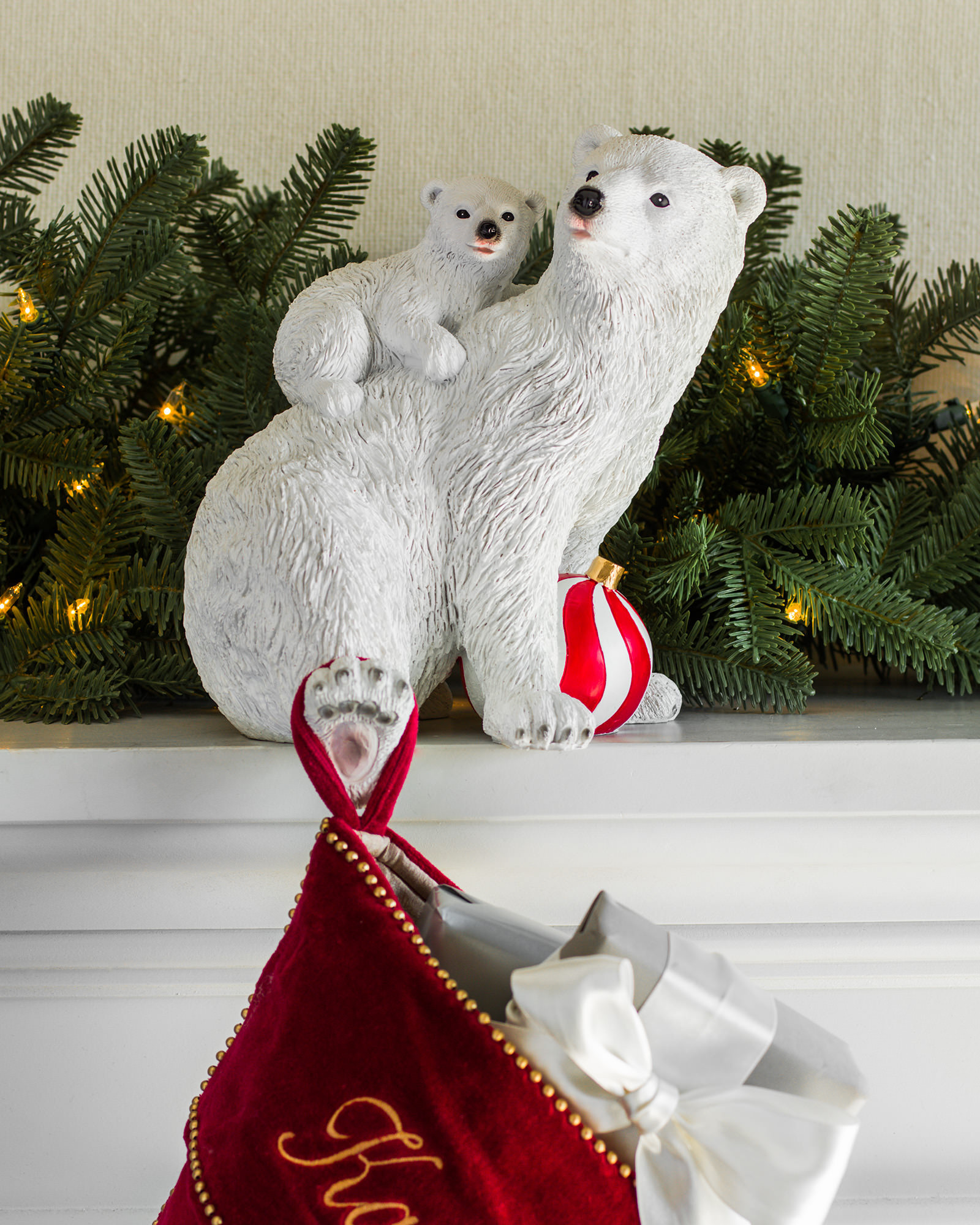 Polar Bear Family Christmas Stocking Holder Balsam Hill