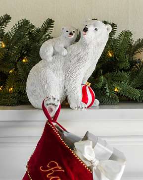 Polar Bear & Cub Stocking Holder Polar Bear & Cub Stocking Holder