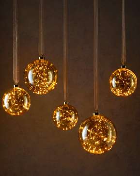 Fairy Light Hanging Glass Orb Set Fairy Light Hanging Glass Orb Set
