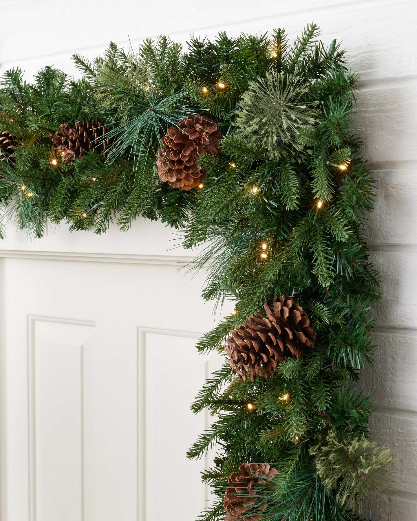 Balsam Hill Mixed Evergreen Artificial Christmas Garland with Lush Greenery