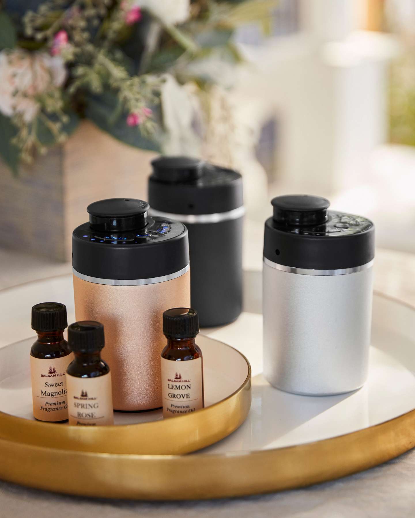 Balsam Hill Spring Scents of the Season Fragrance Machine Set of 3 in a Cozy Setting