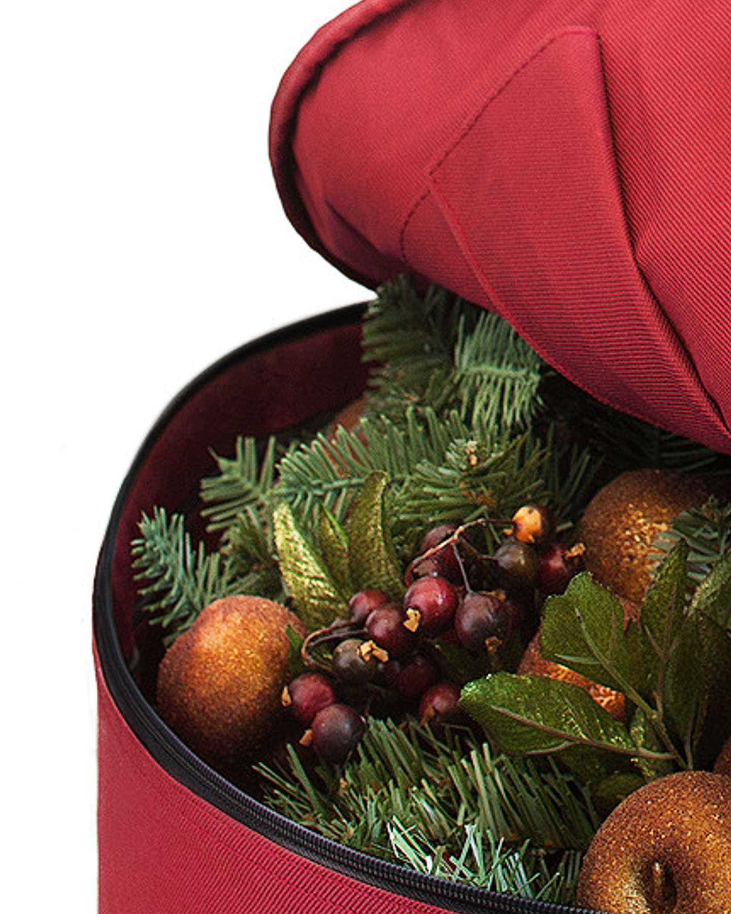 Balsam Hill Wreath Storage Bag Product Display with Handles and Label Slot