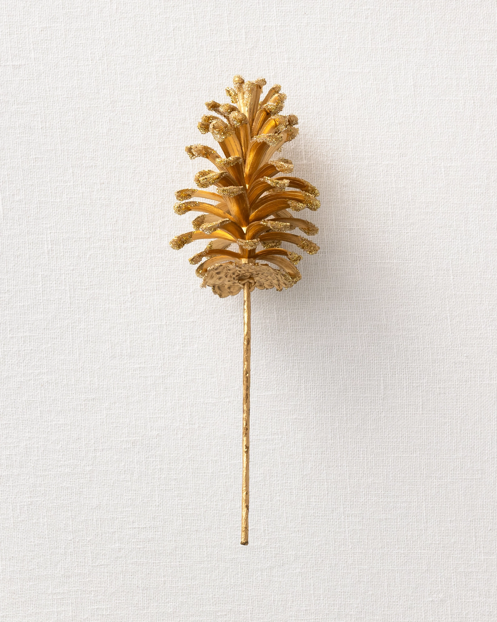 12 Metallic Pinecone Pick: Gold [85505GD] 