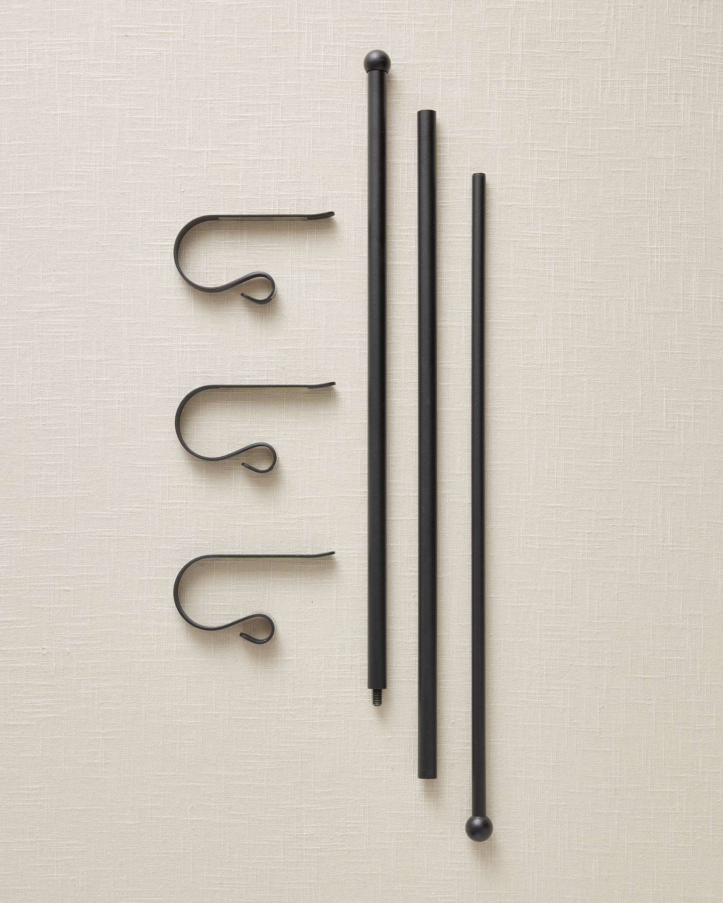 Black MantleClip® Stocking Rod
