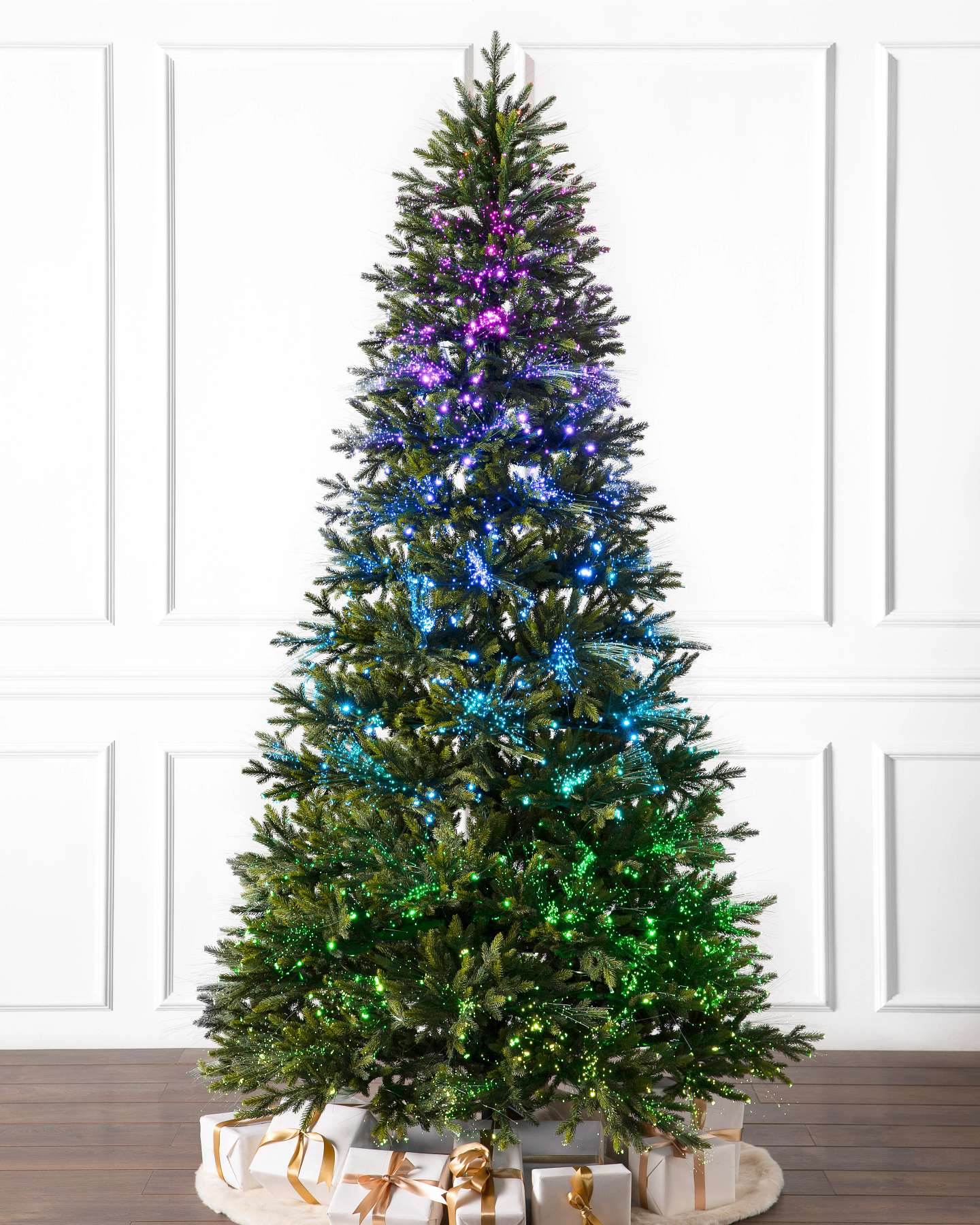 Balsam Hill Broadway Fiber Optics Artificial Christmas Tree Full Display