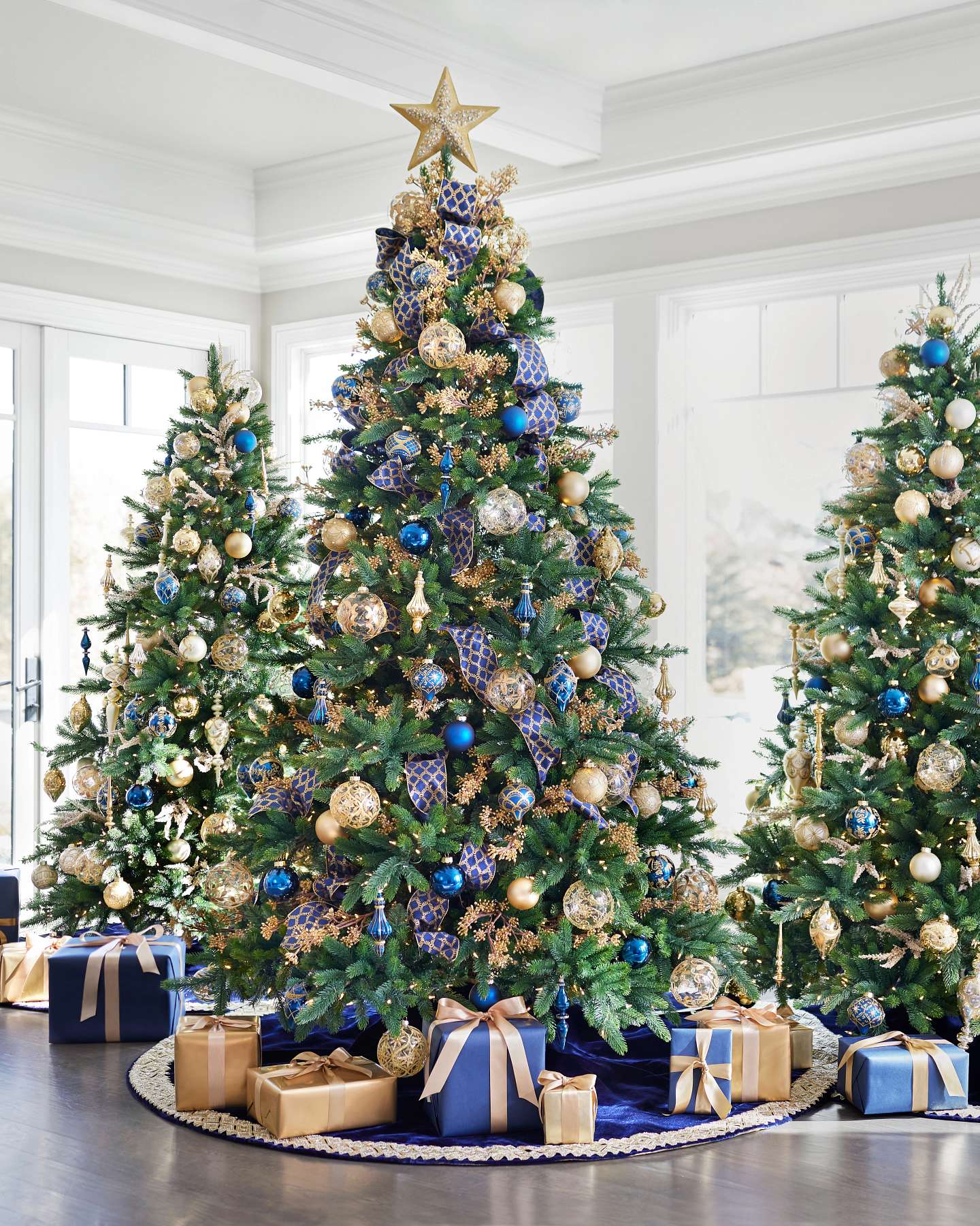 Balsam Hill Gilded Glory Artificial Christmas Ornament Set on Artificial Christmas Tree