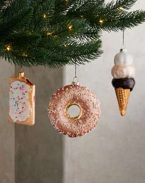 Novelty Sweet Treats Glass Bauble Set Novelty Sweet Treats Glass Bauble Set