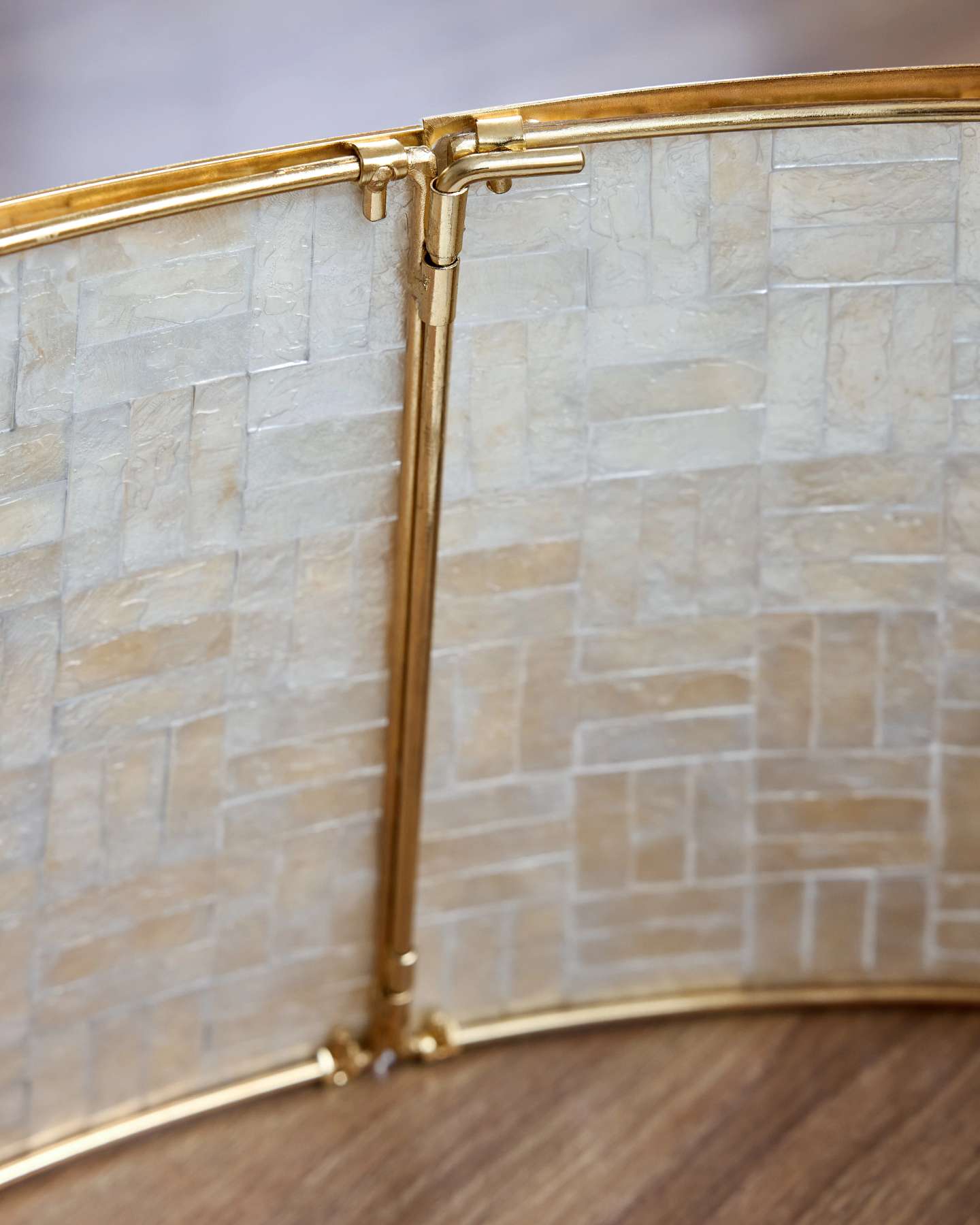 Mosaik-Baumständerabdeckung aus Capizmuscheln, 84 cm