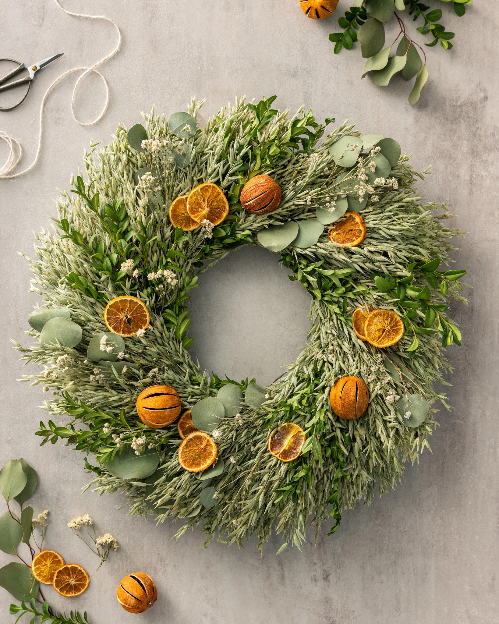 Balsam Hill - 2023 Fall 2 - Dried Orange and Eucalyptus Wreath