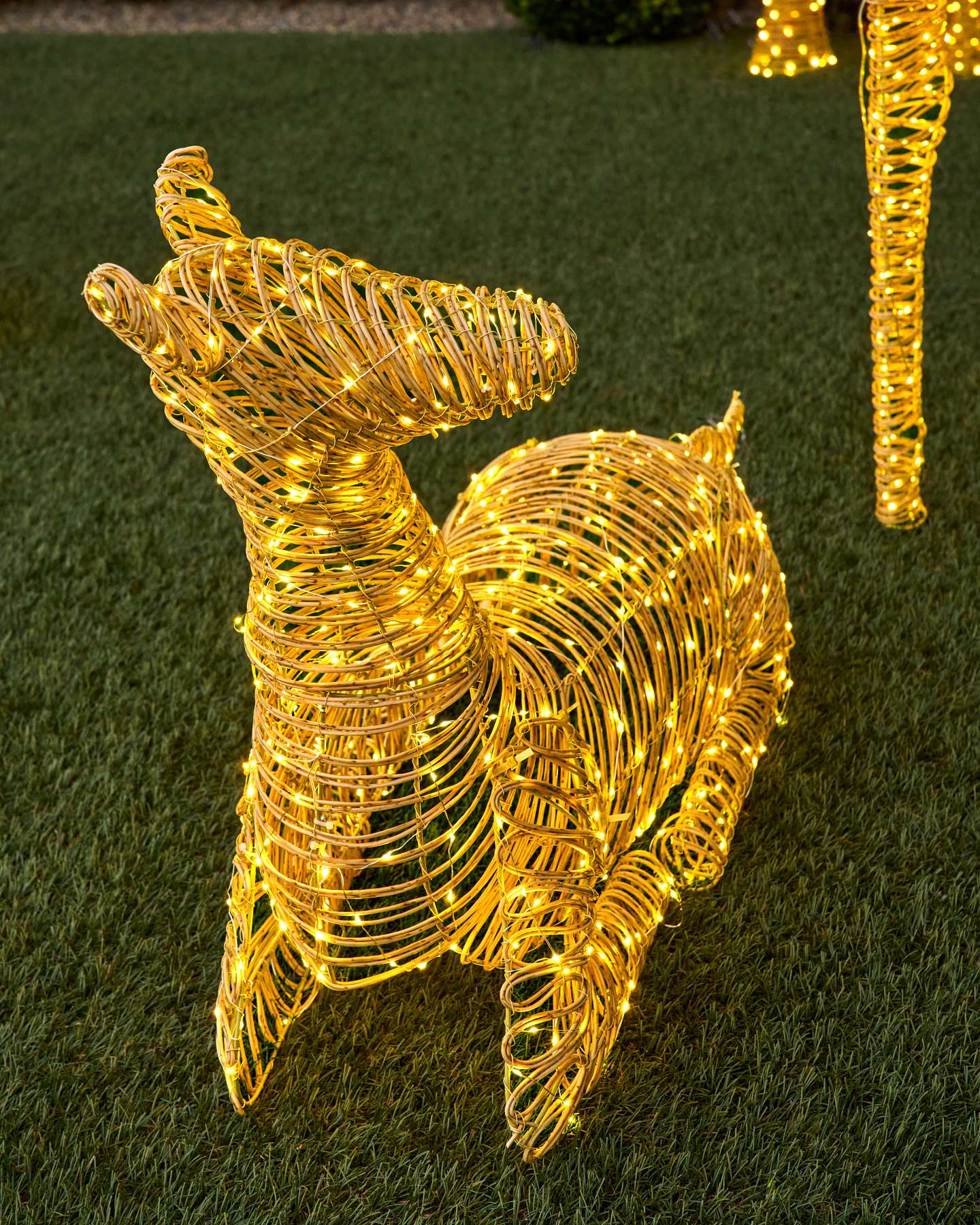 Outdoor Lit All-Weather Wicker Mama Reindeer