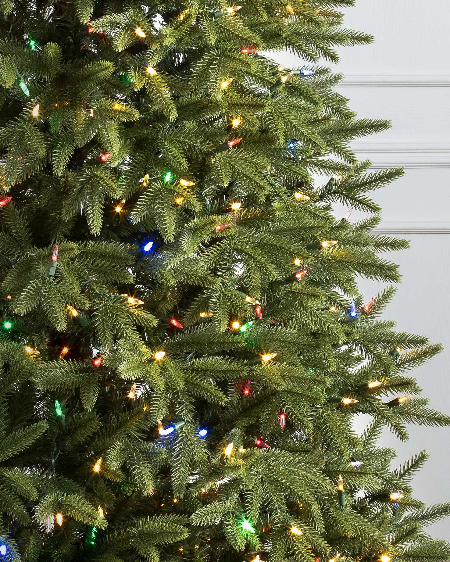 Balsam Hill Silverado Slim Artificial Christmas Tree LED Light Technology Close-Up