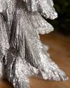Silver Glitter Tabletop Trees by Balsam Hill Closeup 20