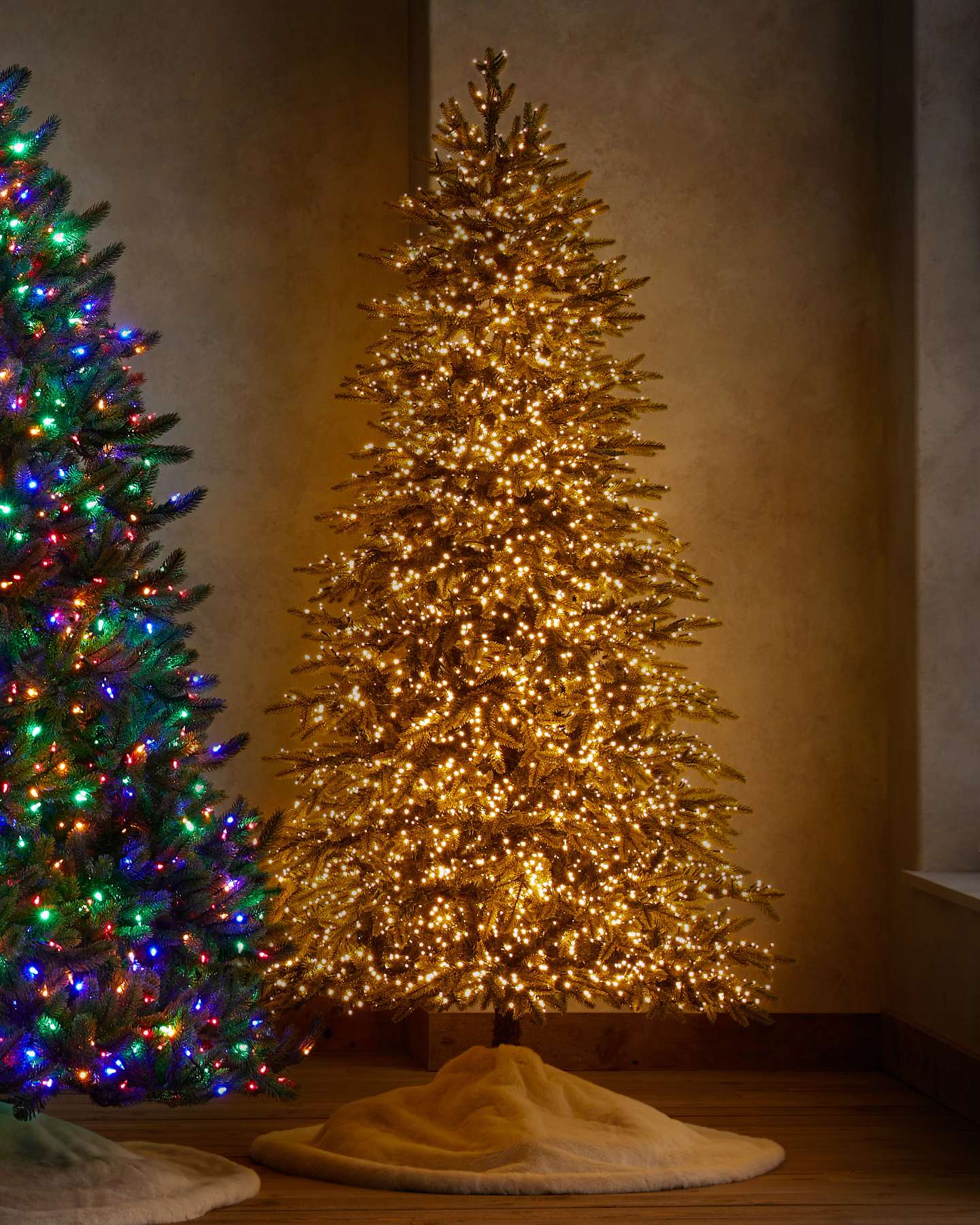Balsam Hill Silverado Slim Artificial Christmas Tree in a Holiday Display
