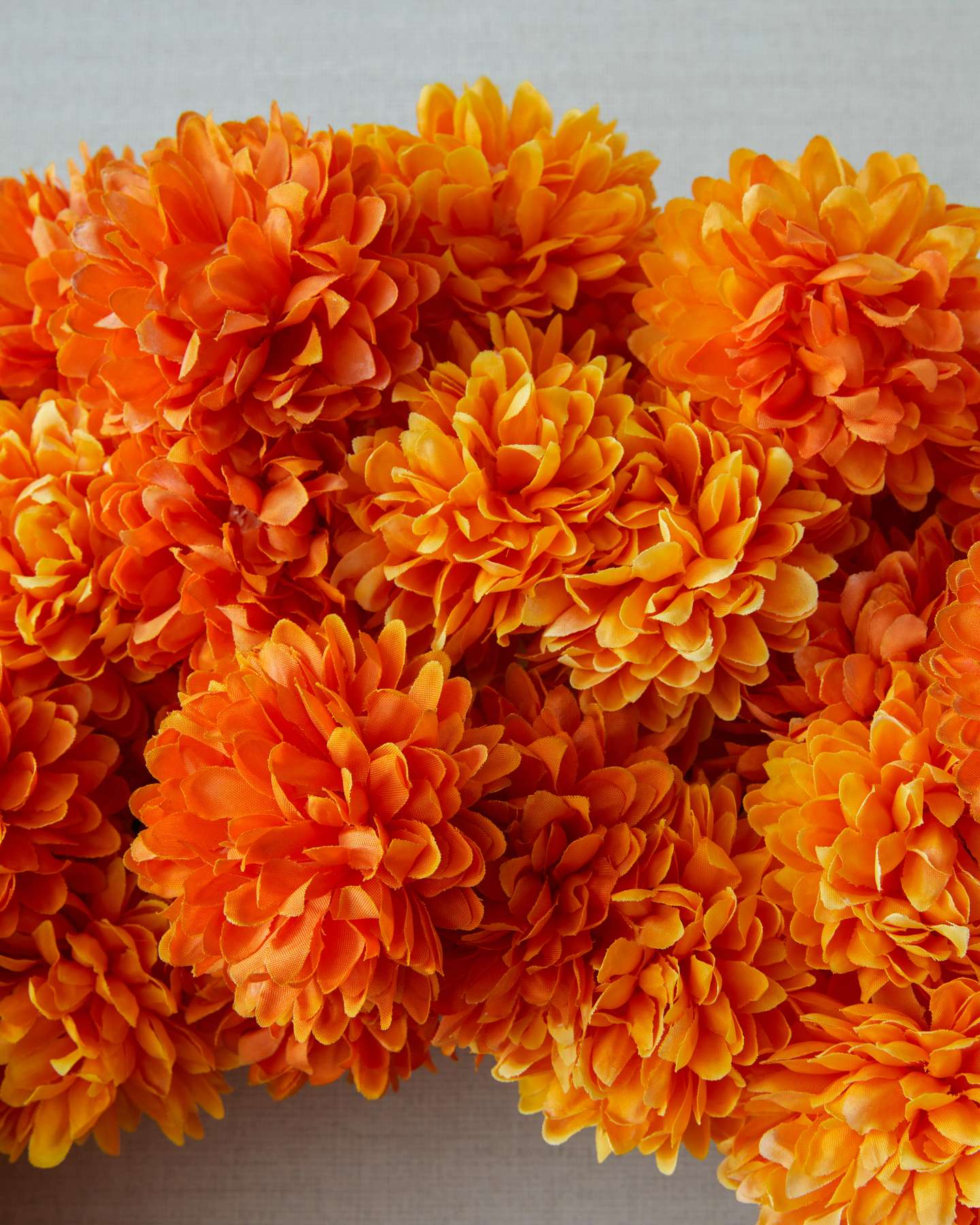 Balsam Hill Marigold Meadow Artificial Fall Wreath Detail View