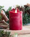 5in Miracle Flame LED Wax Red Christmas Candle by Balsam Hill SSC 10