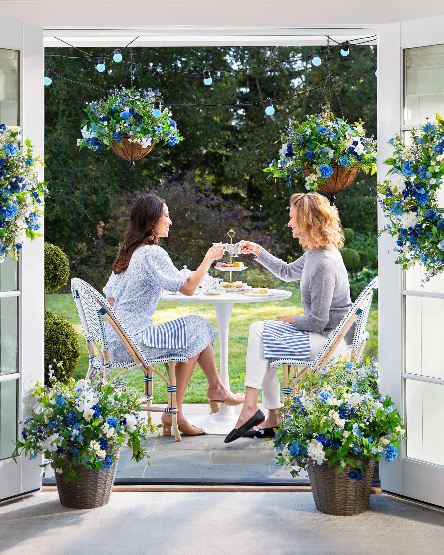 Balsam Hill Outdoor Seaside Cottage Artificial Spring Foliage Vibrant Arrangement