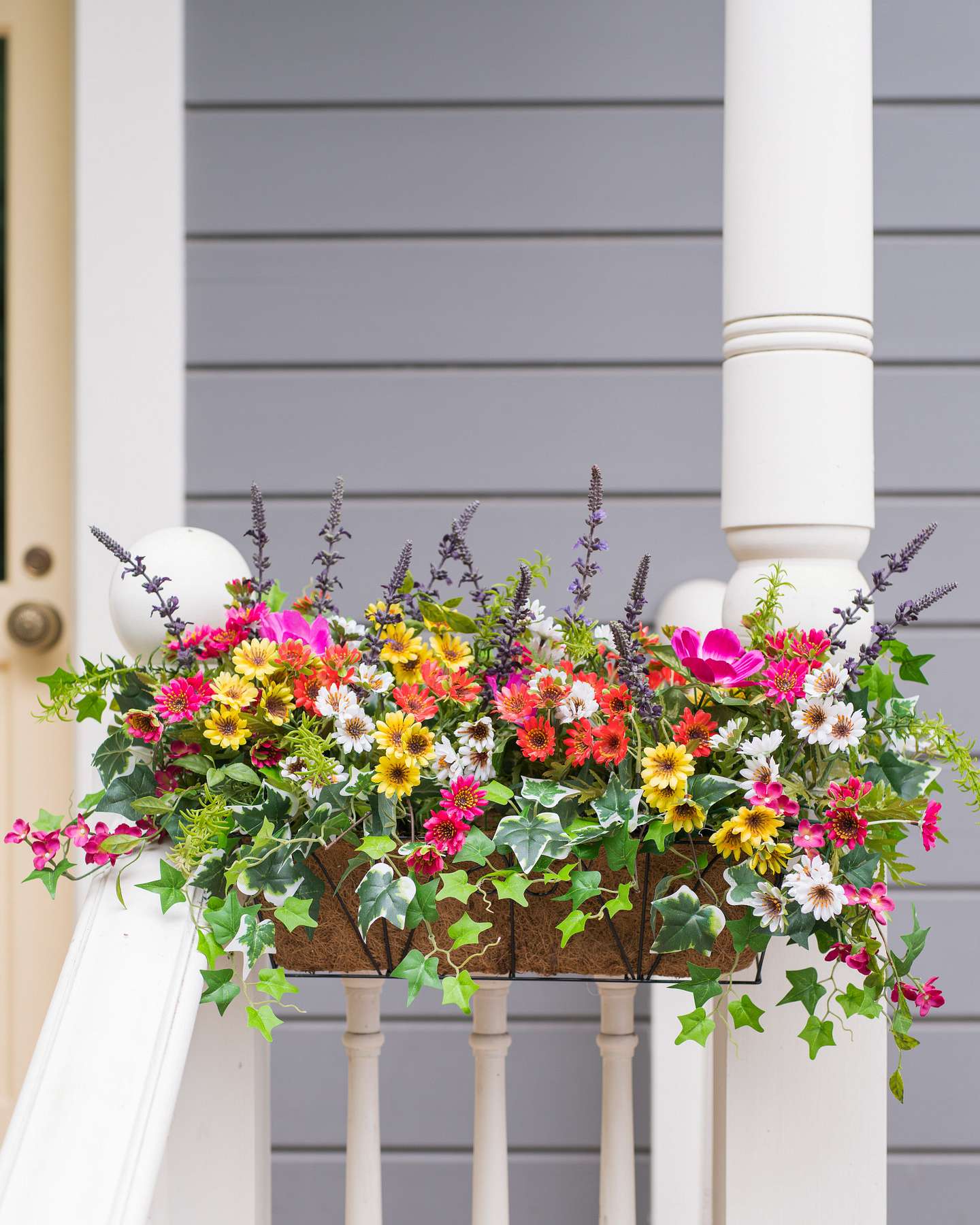 Balsam Hill Outdoor Meadow Artificial Spring Window Box Beautiful Seasonal Display