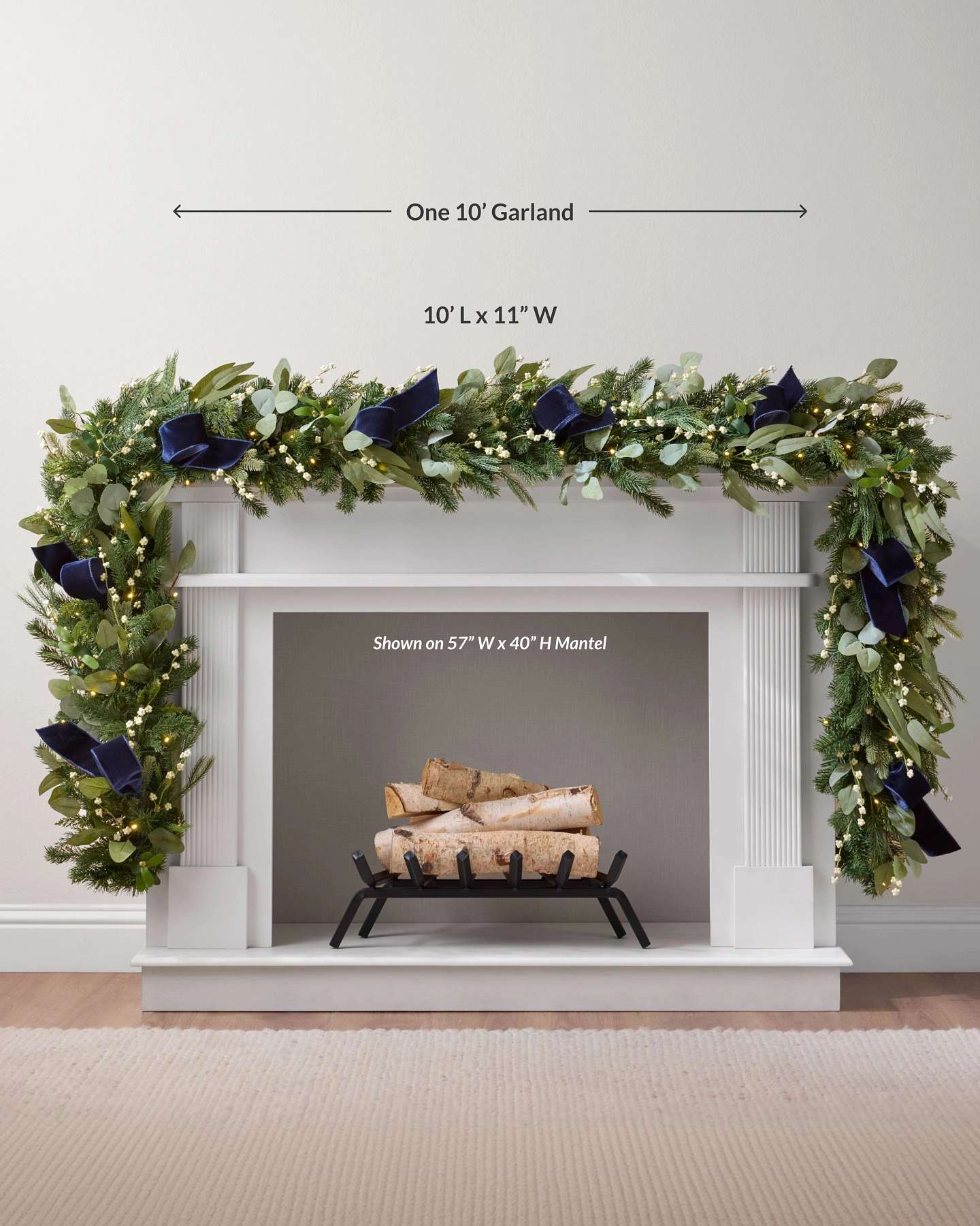 10' Snowberry Dream Garland