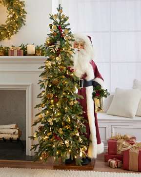 Burgundy Elegance Life-Size Santa Burgundy Elegance Life-Size Santa