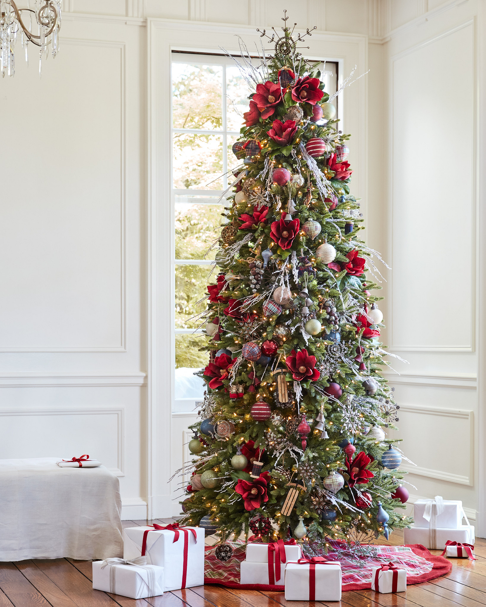 Slim christmas tree with led lights deals