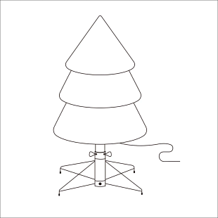 Bebilderte Anleitung für das Aufstellen eines Weihnachtsbaums